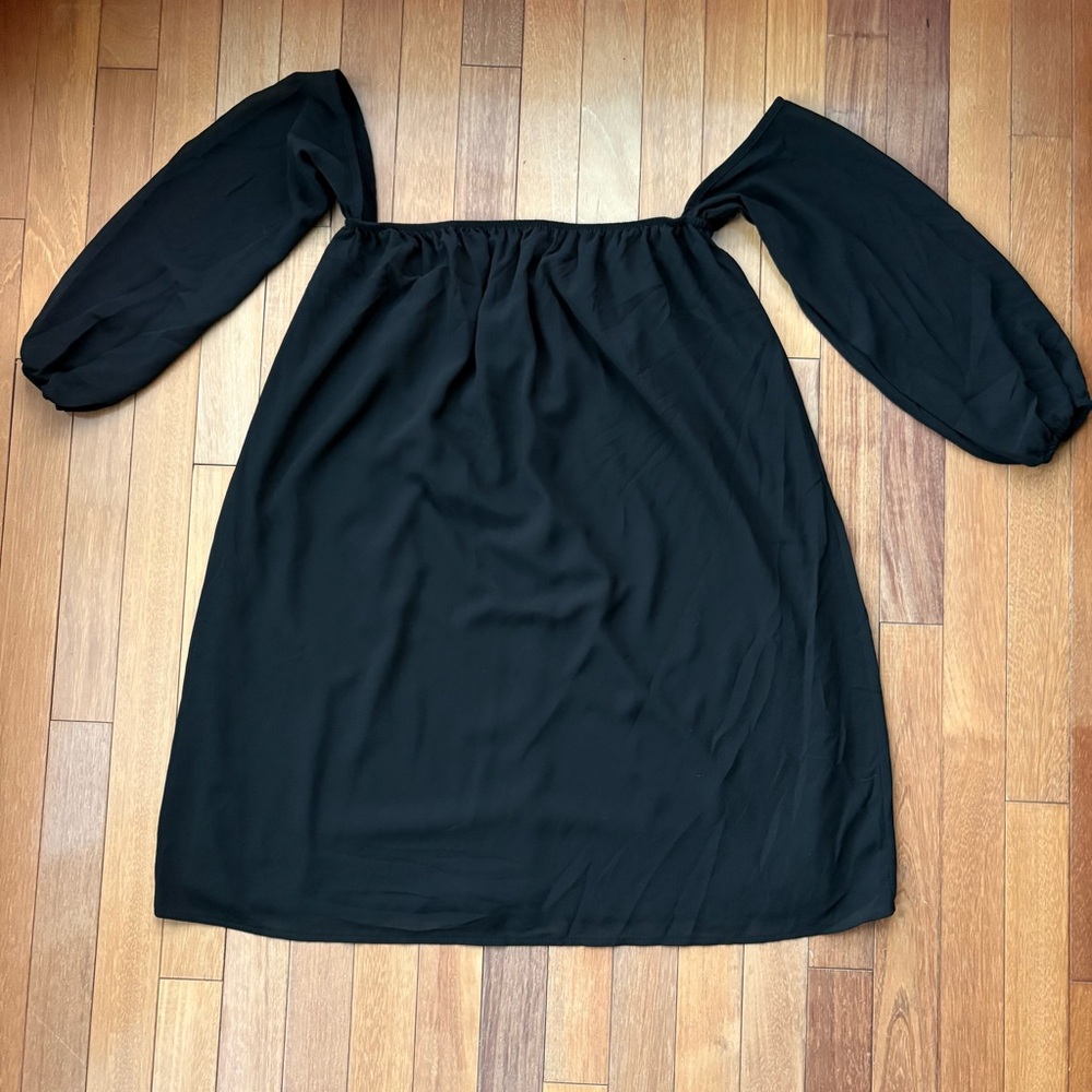 Entro Black Off-Shoulder Mini Dress